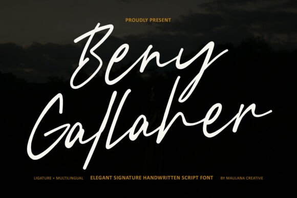 Beny Gallaher: An Elegant Handwritten Script Font