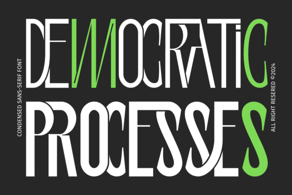Democratic Processes: A Sci-Fi Inspired Typeface for Modern Design
