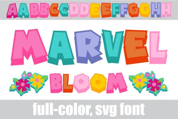 Discover Marvel Bloom: A Vibrant, Video-Game Style SVG Font