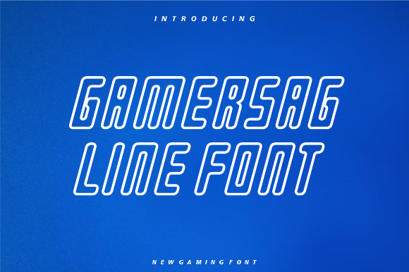 Gamersag Line: The Modern Geometric Font for Dynamic Designs