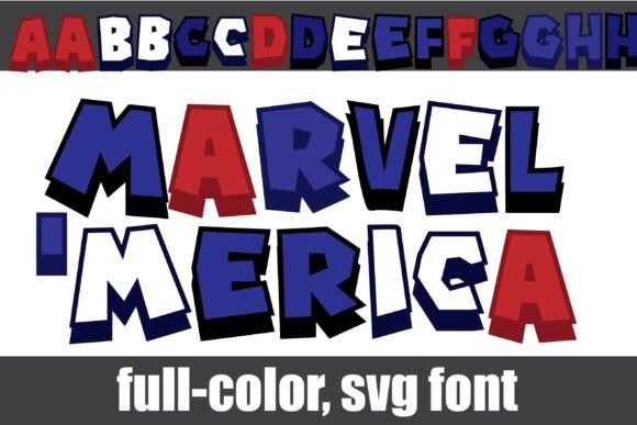Marvel 'merica: A Vibrant, Video Game Style Display Font