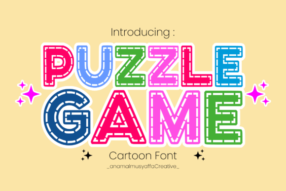 Puzzle Game: A Playful Font for Creative Projects
