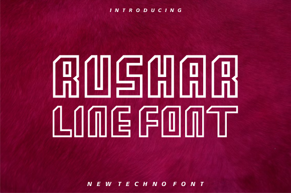 Rushar Line: The Modern Game Font for Dynamic Designs