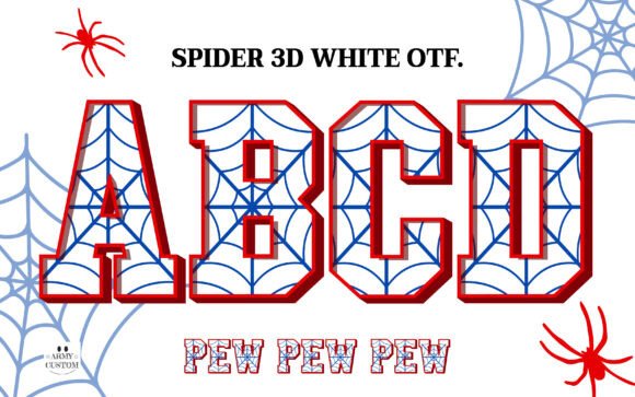 Spider 3D White: A Dynamic Font for Creative Projects