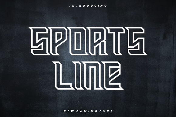 Sports Line: A Modern Geometric Game Font