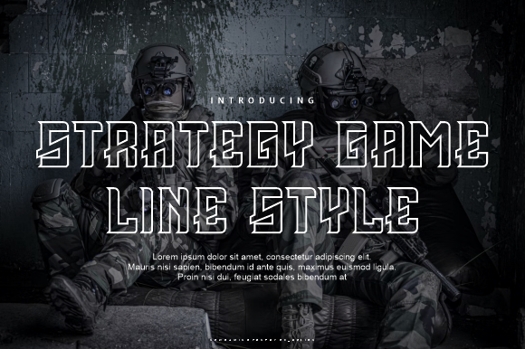 Strategy Game Line: Bold Display Font for Modern Design