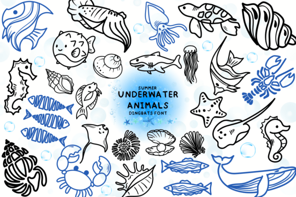 Unleash Creativity with the Underwater Animals Font